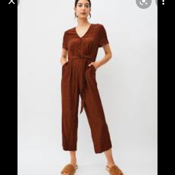 RAILS JET RUST SPOTTED PRINT JUMPSUIT SIZE SMALL - Picture 1 of 9